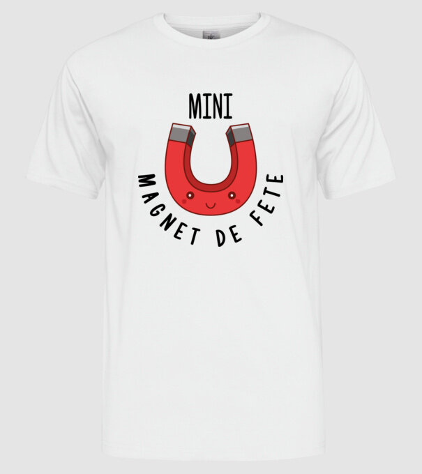 Mini magnet de fete model alb pe tricou