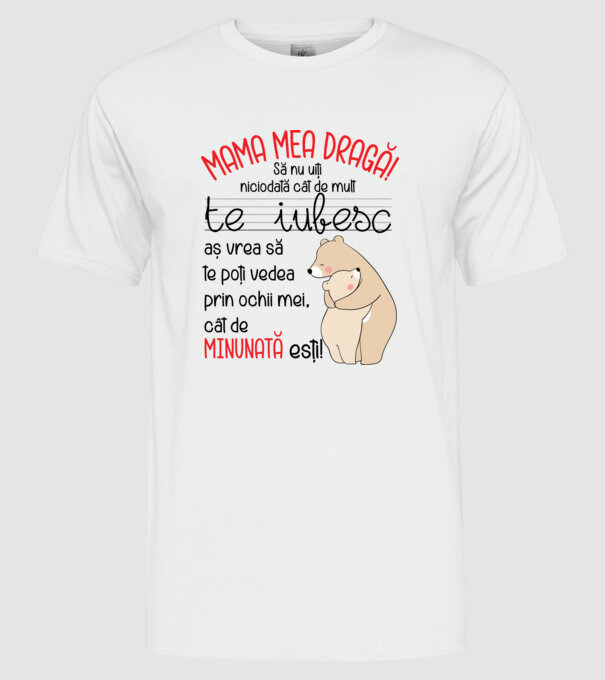Mama Cât de minunat ești model alb pe tricou