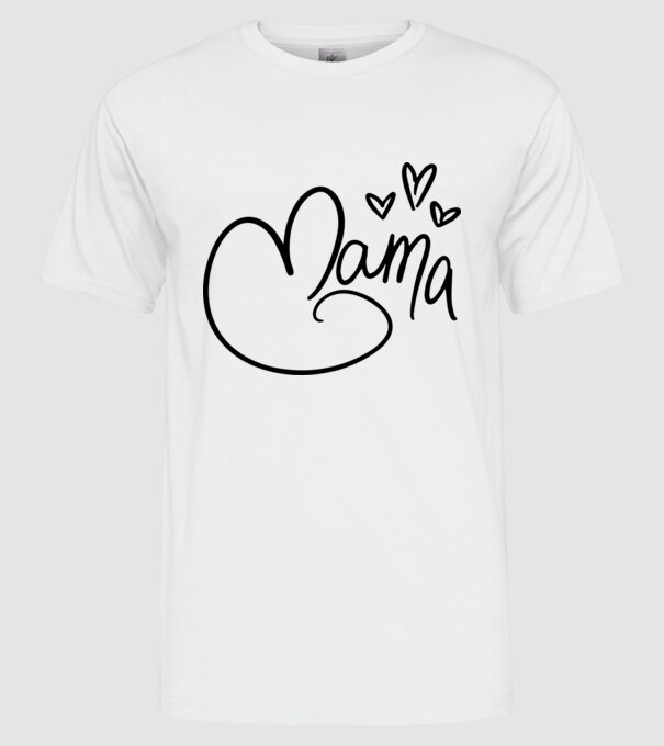 mama model alb pe tricou