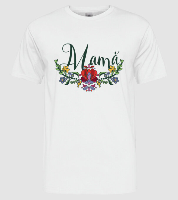 Mamă model alb pe tricou