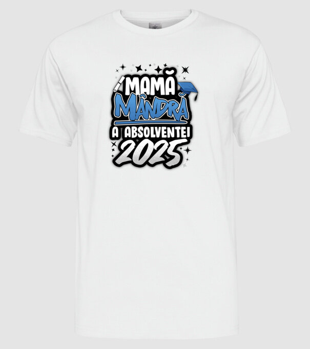 Mamă Mândră a absolventei model alb pe tricou