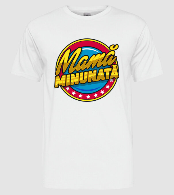 mamă minunată model alb pe tricou