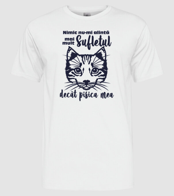 Nimic nu-mi alintă mai mult sufletul decât pisica mea model alb pe tricou