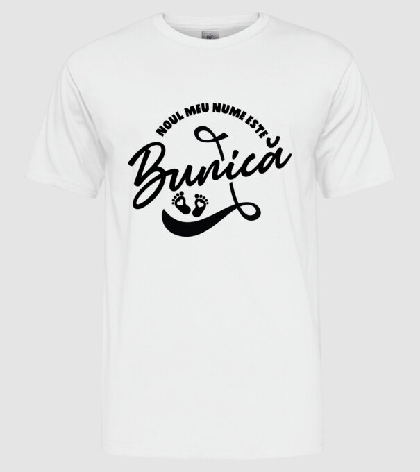 Noul meu nume este Bunică model alb pe tricou