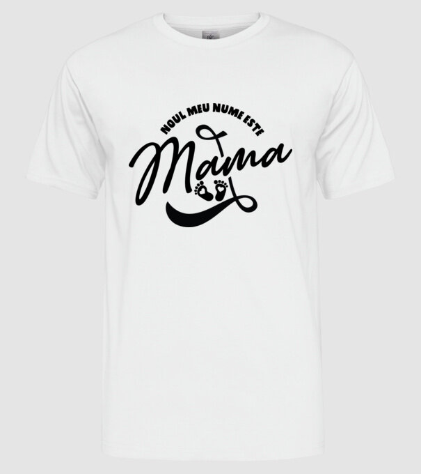Noul meu nume este Mama model alb pe tricou