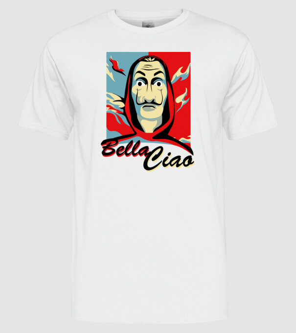 obey bella ciao model alb pe tricou