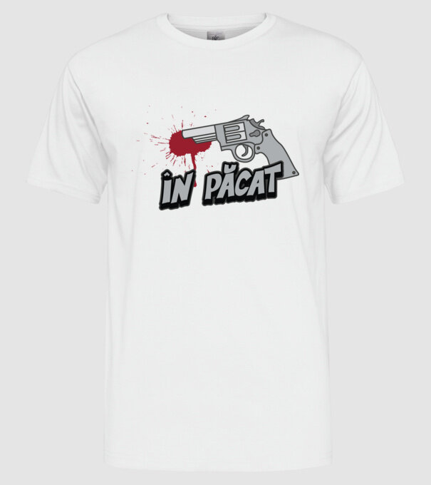 în păcat model alb pe tricou