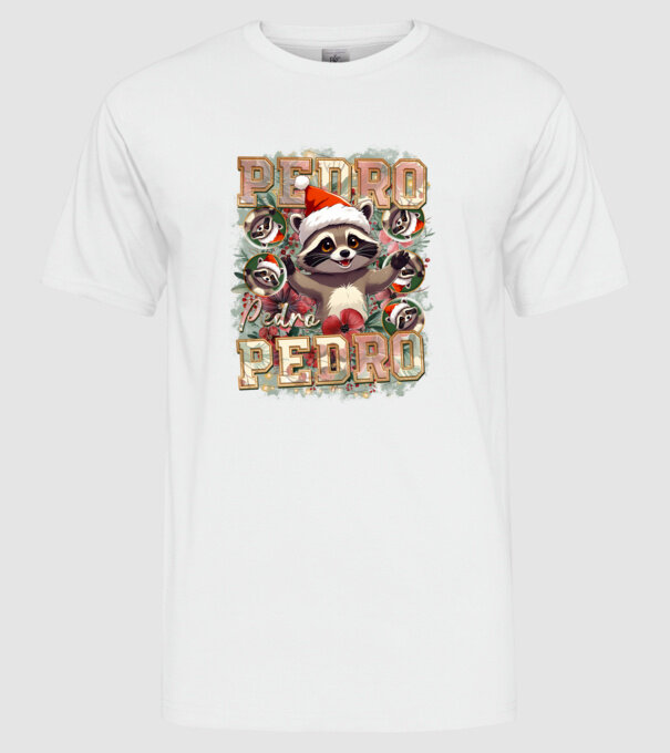 Pedro pedro flower xmas model alb pe tricou