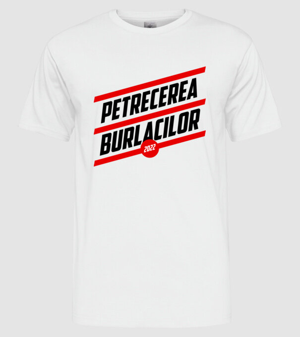 petrecerea burlacilor model alb pe tricou