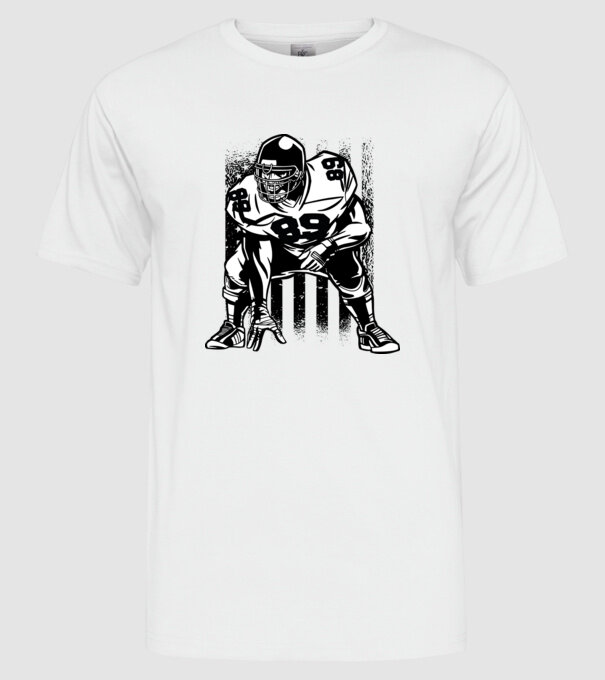 PLAYER model alb pe tricou