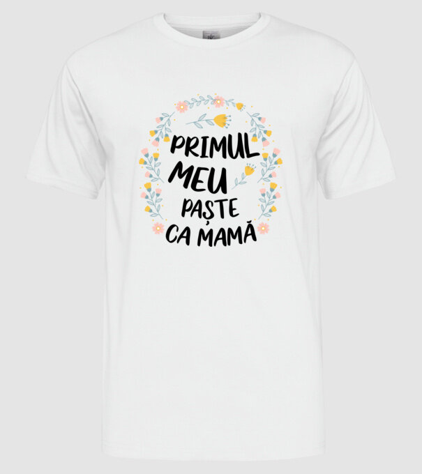 Primul meu Paște ca mamă model alb pe tricou