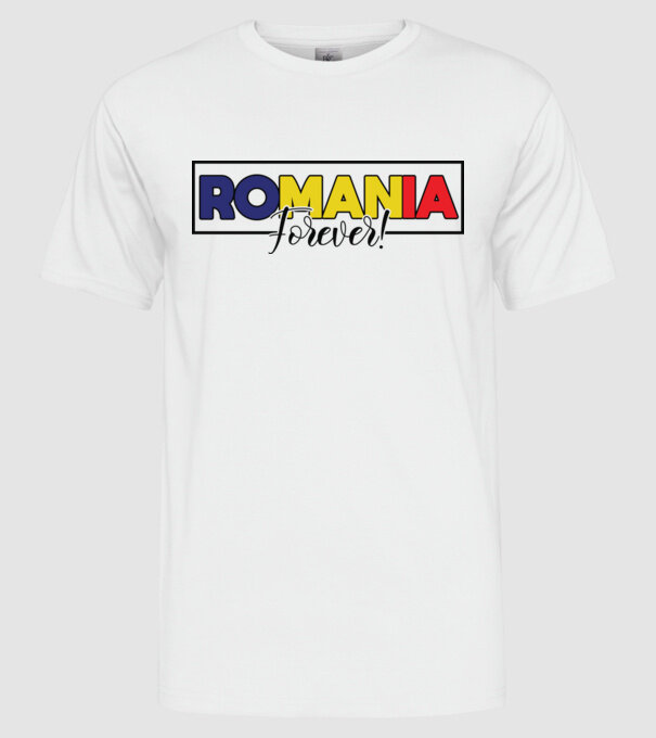 Romania forever model alb pe tricou