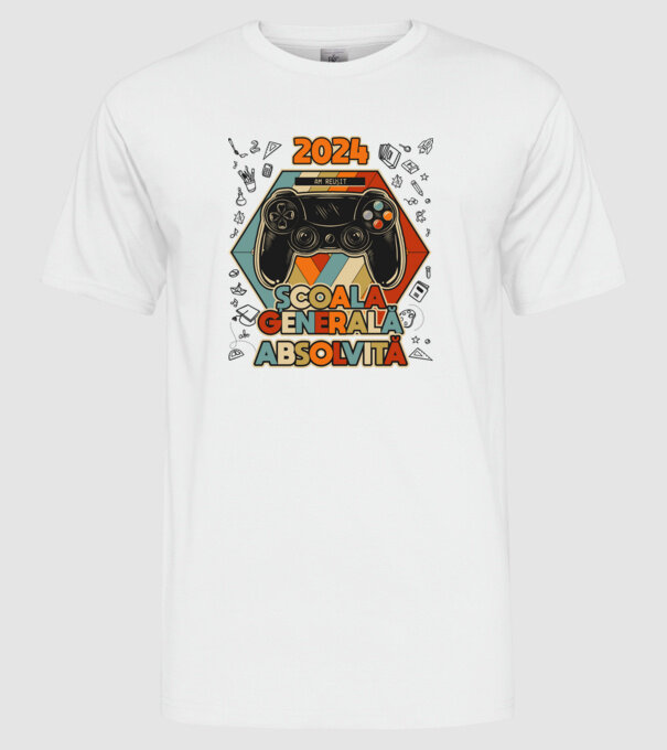 școala generală școala generală model alb pe tricou