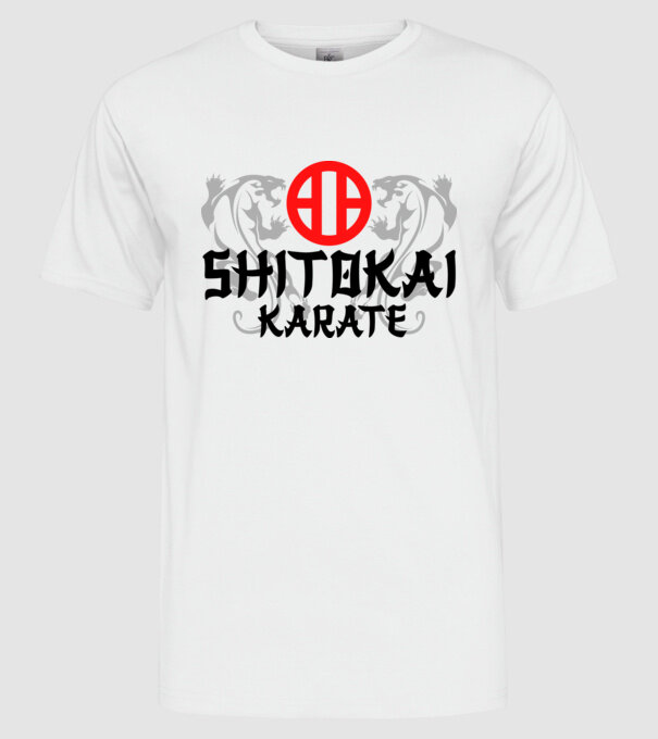 Shitokai Karate model alb pe tricou
