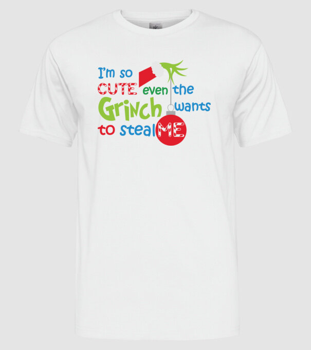 So cute Grinch model alb pe tricou