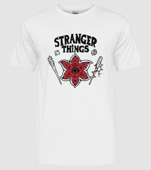 stranger things demogorgon head2 model alb pe tricou