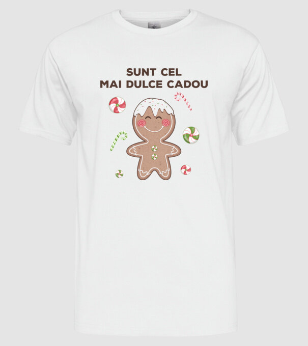 Sunt cel mai dulce cadou model alb pe tricou