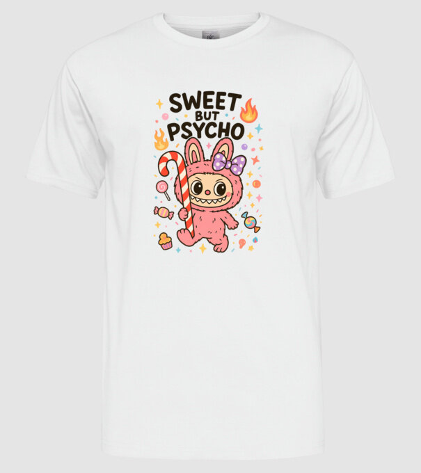 Sweet but psycho model alb pe tricou