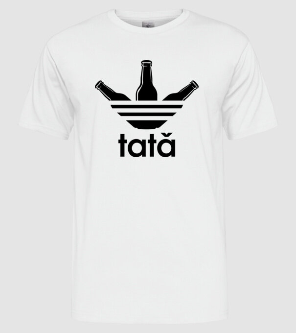 Tatadidas model alb pe tricou