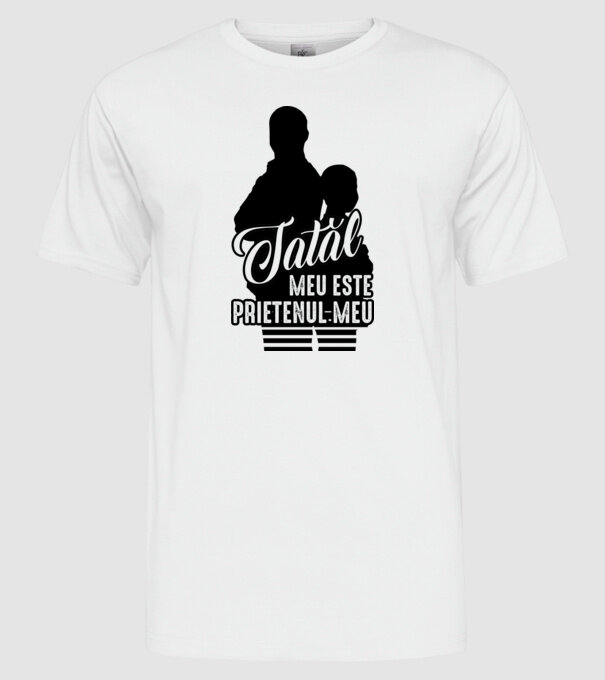 tatăl meu este prietenul meu model alb pe tricou