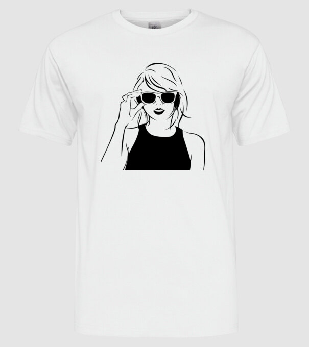 Taylor Swift model alb pe tricou