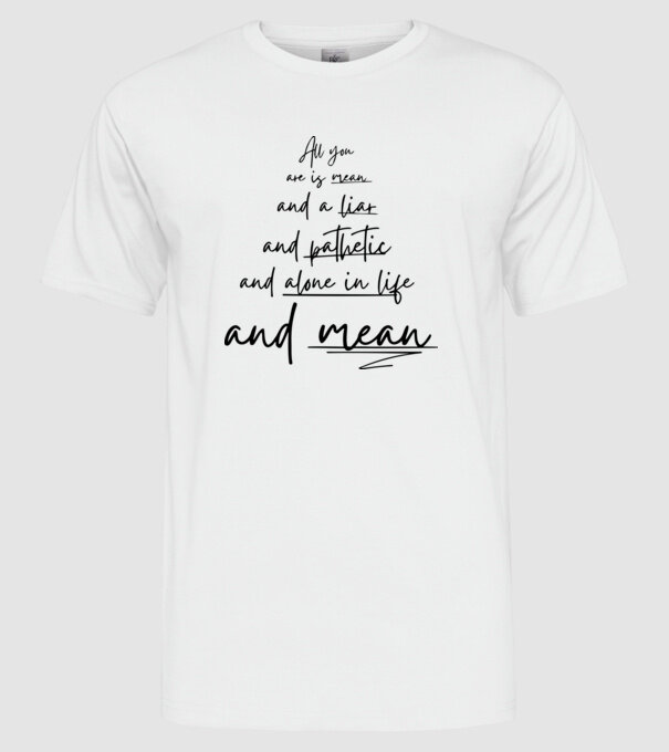 Taylor Swift all you model alb pe tricou