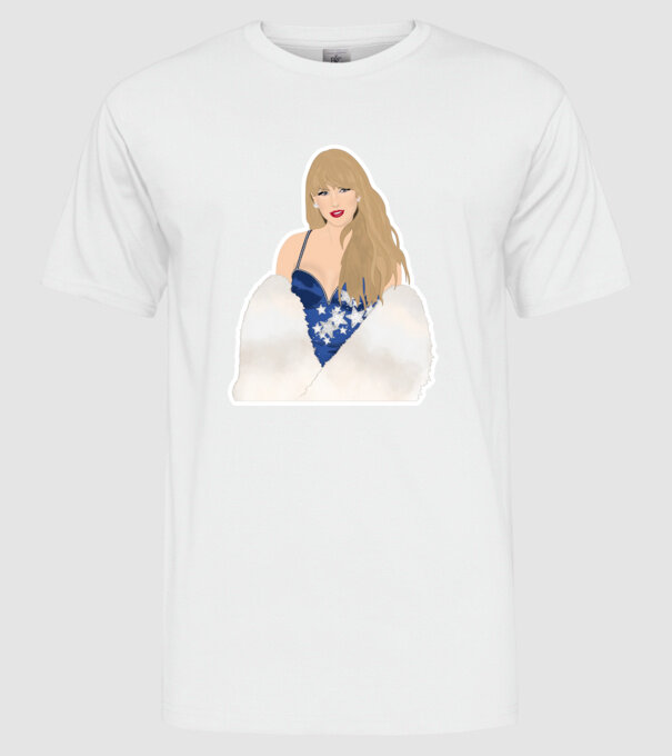 Taylor Swift blue model alb pe tricou