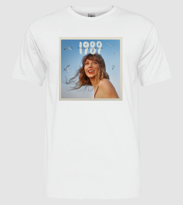 Taylor Swift cover model alb pe tricou
