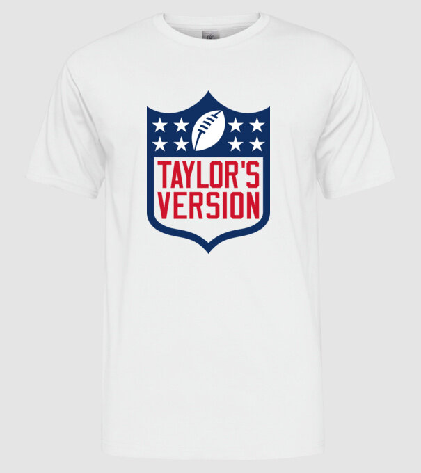 Taylor Swift football logo model alb pe tricou