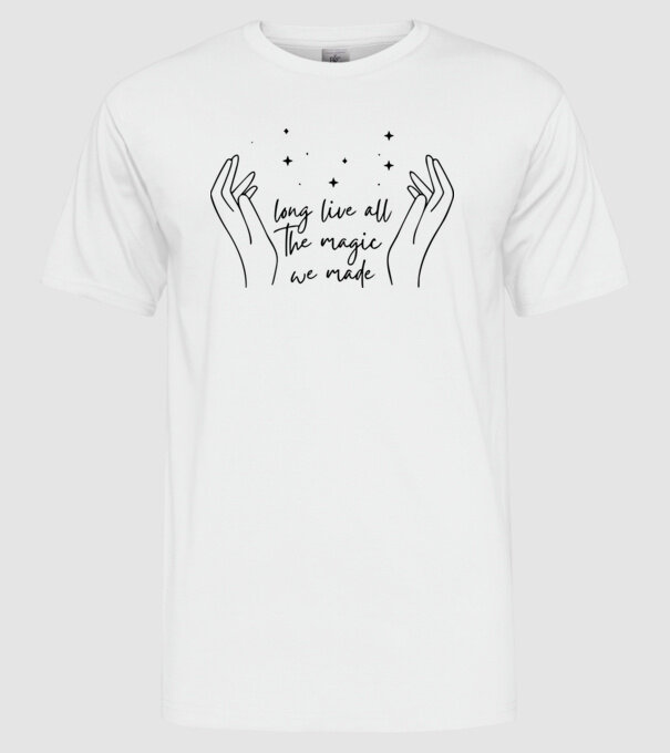 Taylor Swift long live all the magic we made model alb pe tricou