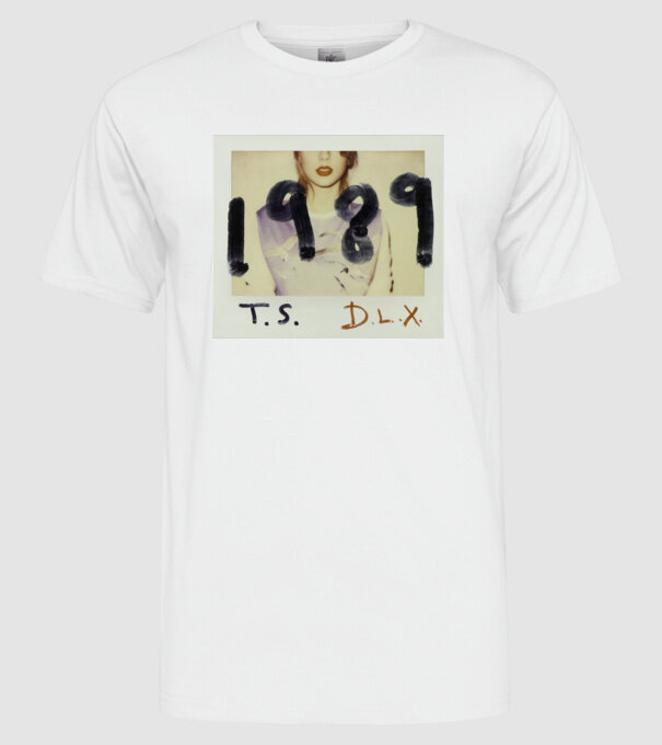 Taylor Swift polaroid model alb pe tricou