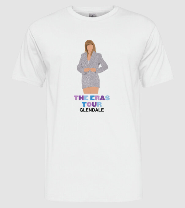 Taylor Swift The Eras Tour Glendale 2 model alb pe tricou