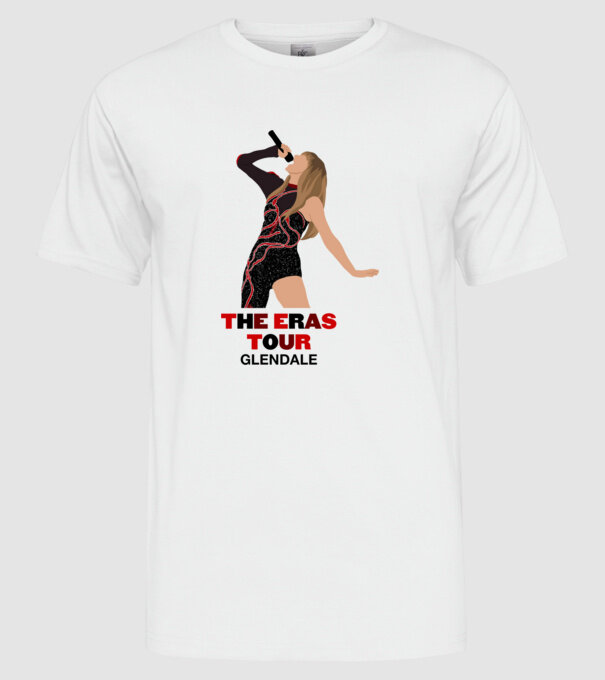 Taylor Swift The Eras Tour Glendale model alb pe tricou