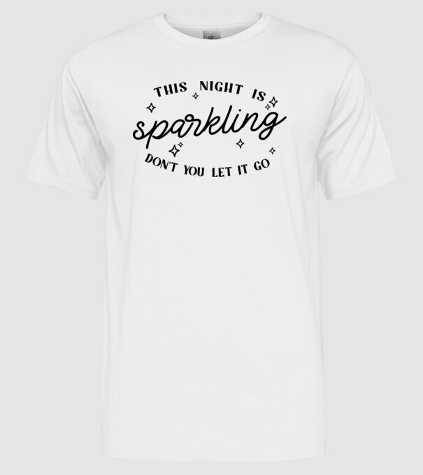Taylor Swift This night is sparkling model alb pe tricou