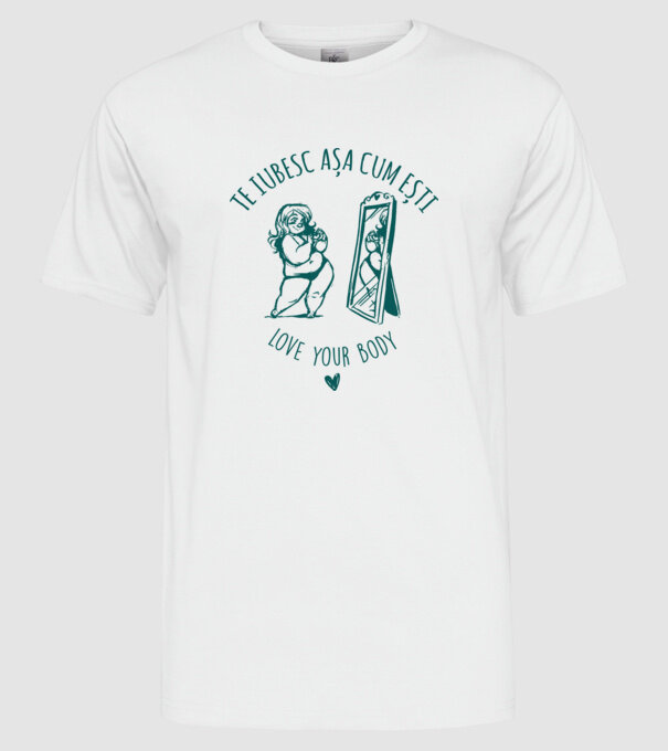 Te iubesc așa cum ești model alb pe tricou