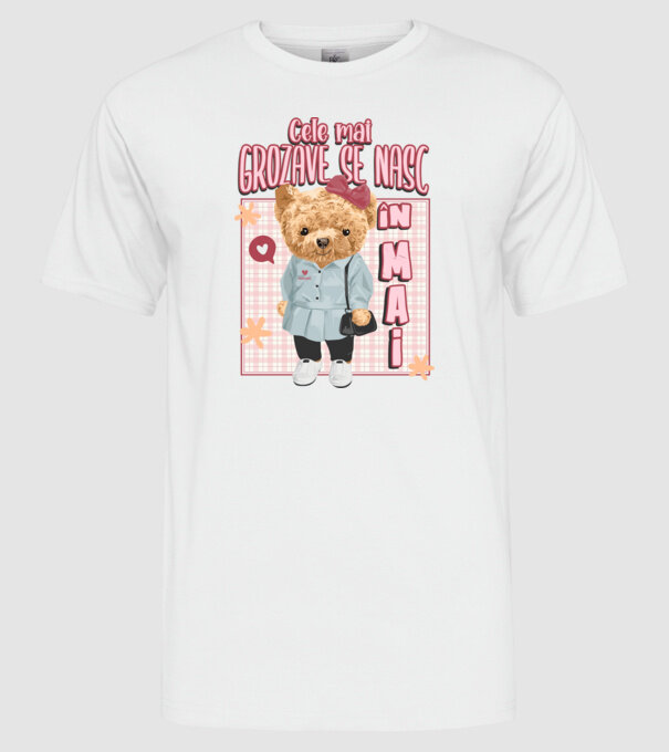 Teddy cele cool girl MAI model alb pe tricou