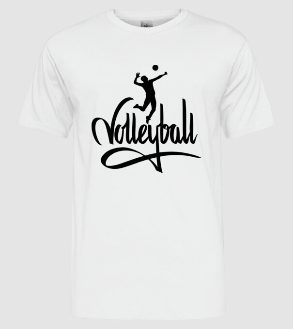 Text Volei pentru tricou model alb pe tricou