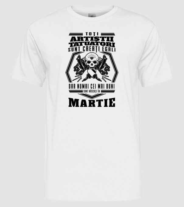 Toți artiștii tatuatori sunt creați egali martie model alb pe tricou