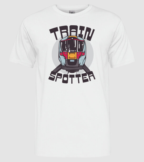 Trenuri model alb pe tricou