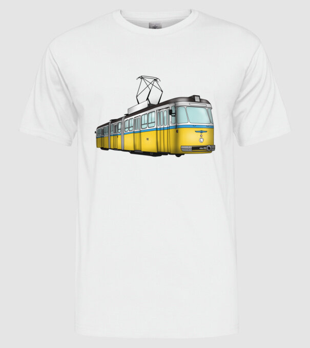Trenuri model alb pe tricou