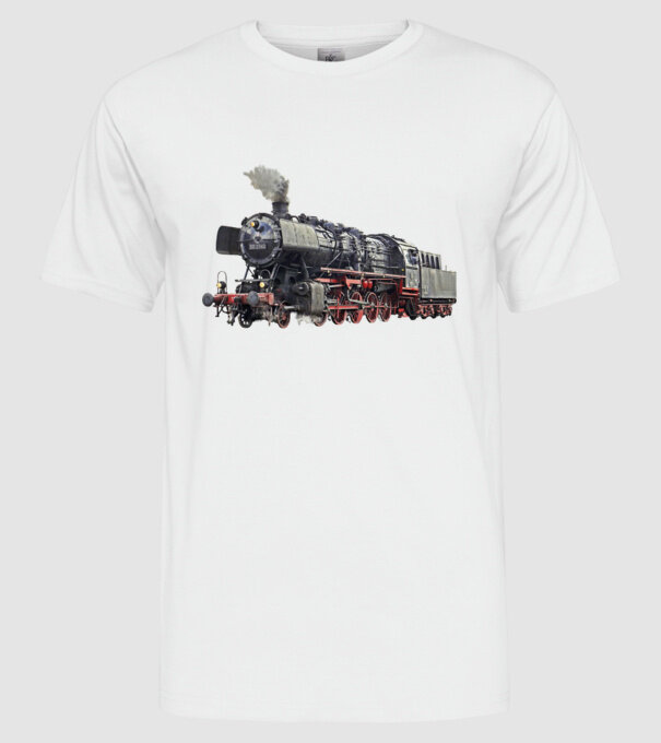 Trenuri model alb pe tricou