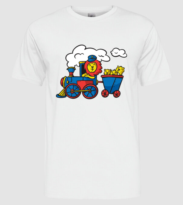 Trenuri model alb pe tricou
