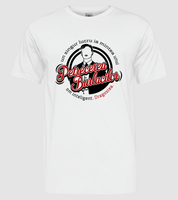 Un singur lucru ia mintea unui om inteligent model alb pe tricou