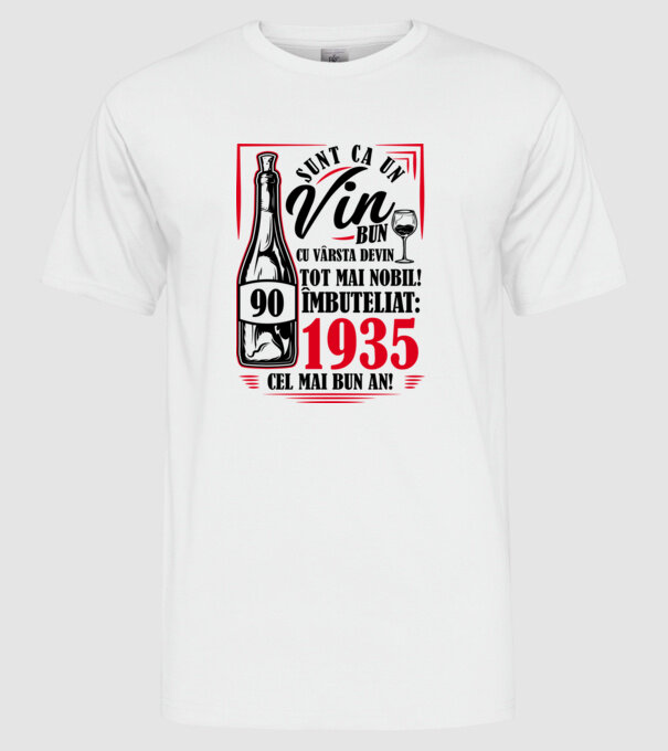 Un Vin Bun 1935 - Alb model alb pe tricou