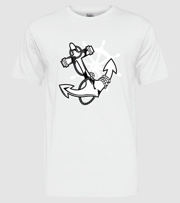Vapoare model alb pe tricou