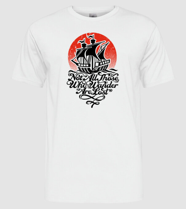 Vapoare model alb pe tricou