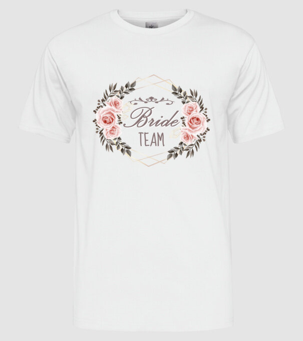 Vintage Bride team model alb pe tricou