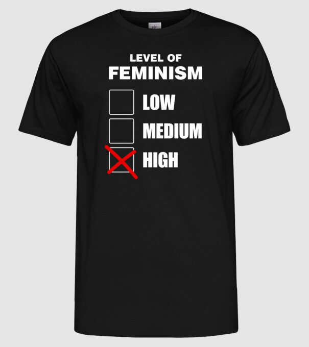 Nivelurile feminismului model negru pe tricou