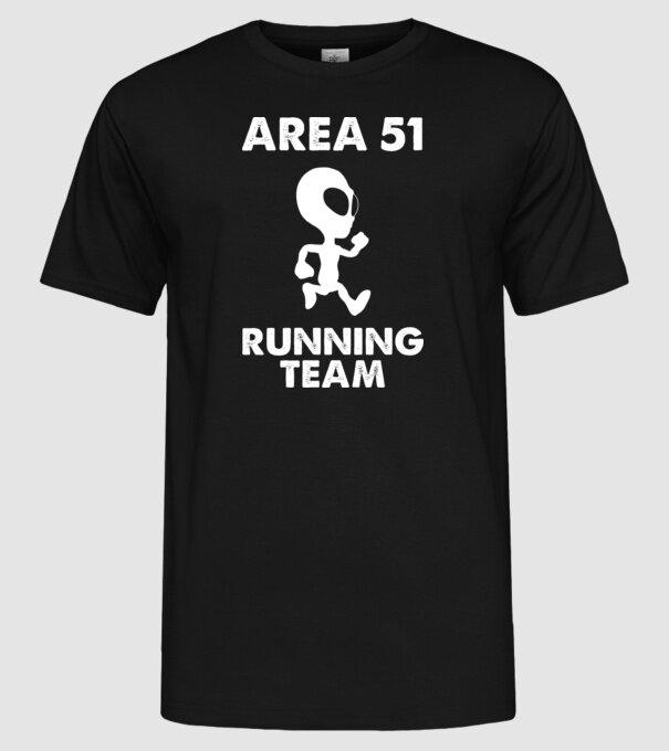 area51 running team model negru pe tricou