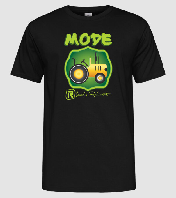Baby tractor model negru pe tricou